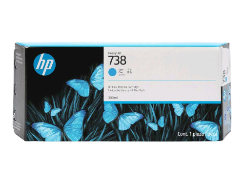 HP 738 CARTUCCIA CIANO 300 ML DesignJet T950